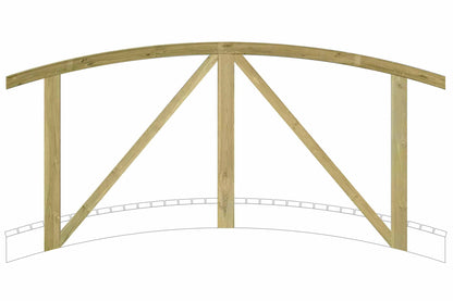 Handlauf für Gartenteichbrücke L=240cm