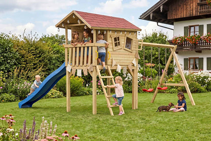 CRAZY Benny Design-Spielhaus mit Schaukel