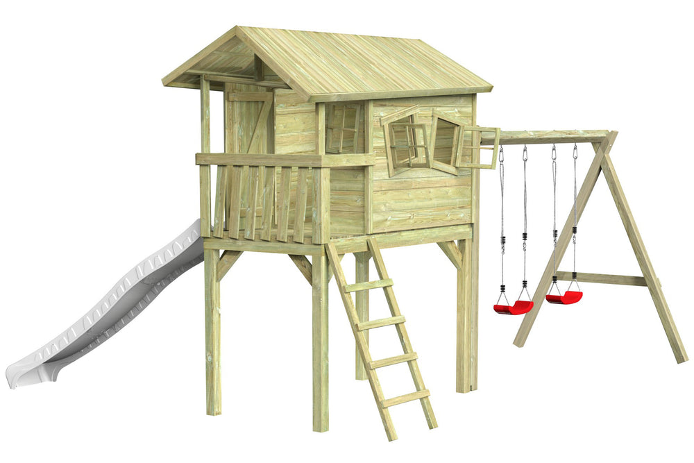 CRAZY Benny Design-Spielhaus mit Schaukel