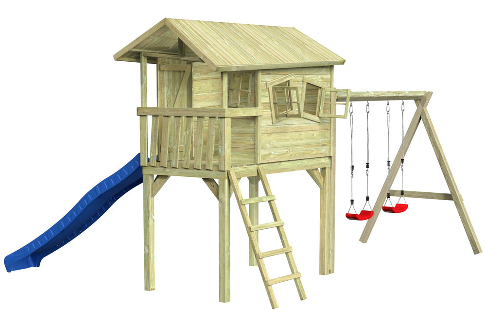 CRAZY Benny Design-Spielhaus mit Schaukel