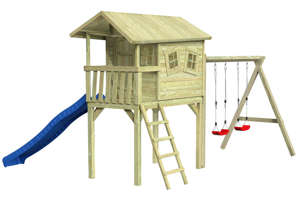 CRAZY Benny Design-Spielhaus mit Schaukel