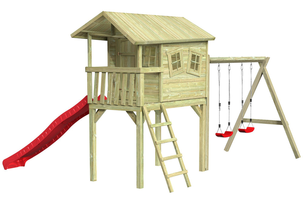 CRAZY Benny Design-Spielhaus mit Schaukel