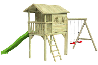 CRAZY Benny Design-Spielhaus mit Schaukel