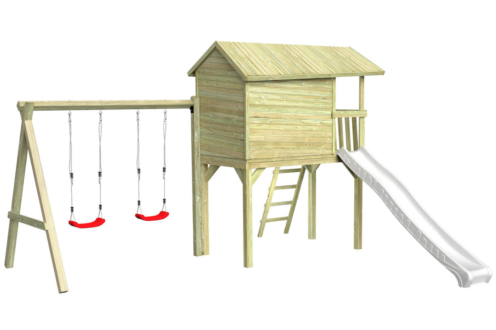 CRAZY Benny Design-Spielhaus mit Schaukel