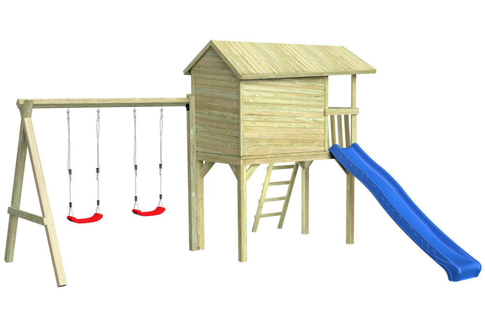 CRAZY Benny Design-Spielhaus mit Schaukel