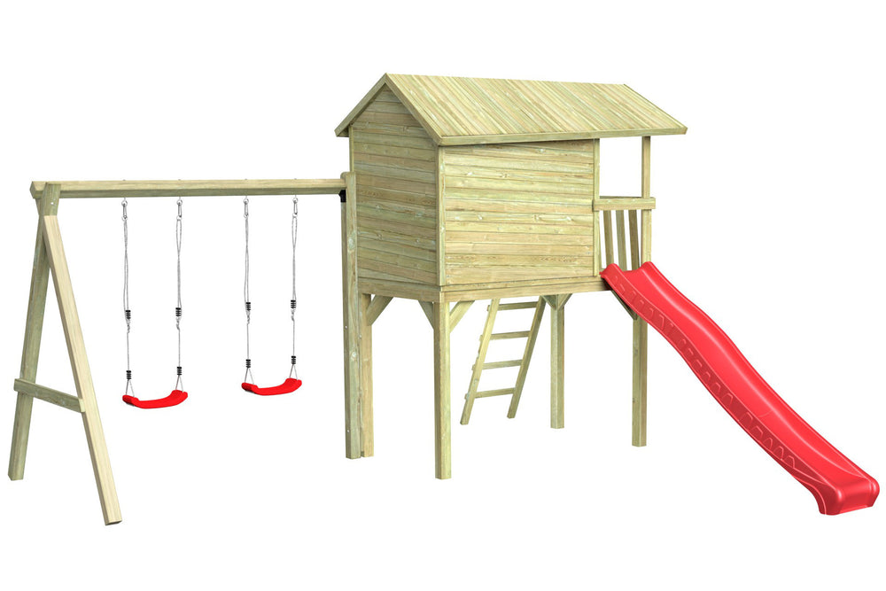 CRAZY Benny Design-Spielhaus mit Schaukel