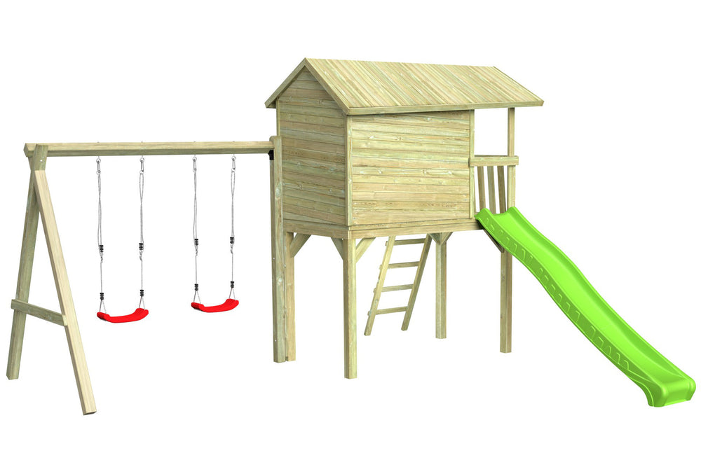 CRAZY Benny Design-Spielhaus mit Schaukel