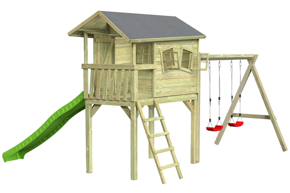 CRAZY Benny Design-Spielhaus mit Schaukel