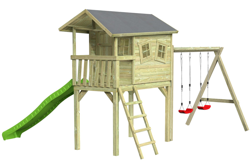 CRAZY Benny Design-Spielhaus mit Schaukel