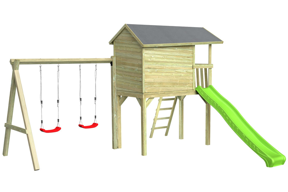 CRAZY Benny Design-Spielhaus mit Schaukel