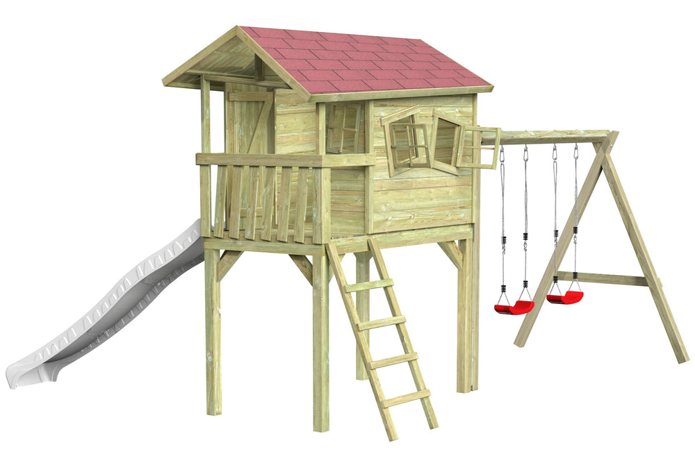 CRAZY Benny Design-Spielhaus mit Schaukel