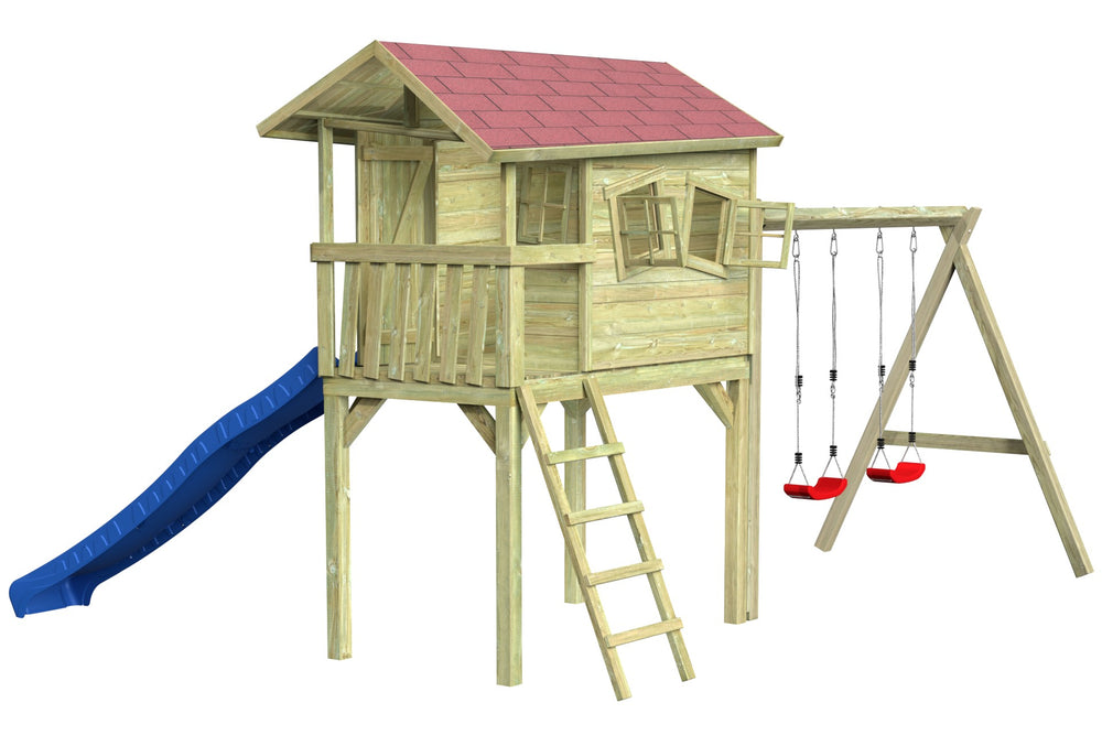 CRAZY Benny Design-Spielhaus mit Schaukel