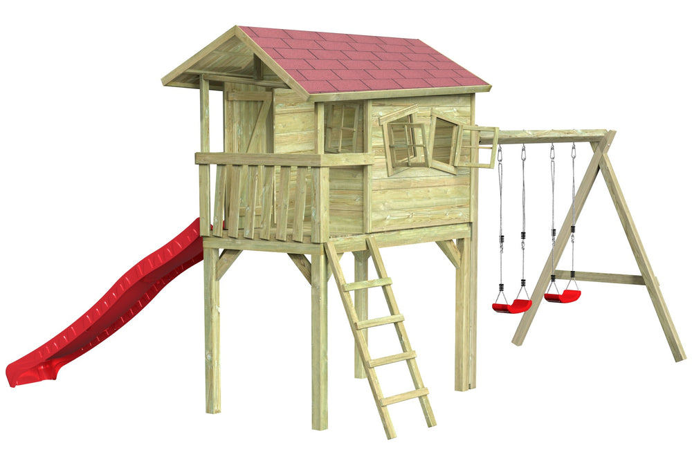 CRAZY Benny Design-Spielhaus mit Schaukel