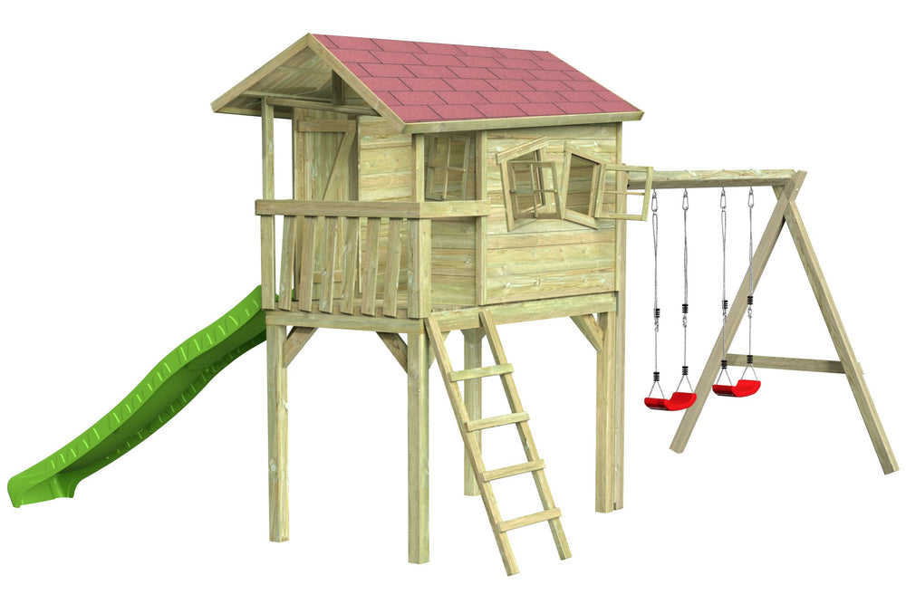 CRAZY Benny Design-Spielhaus mit Schaukel