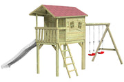 CRAZY Benny Design-Spielhaus mit Schaukel