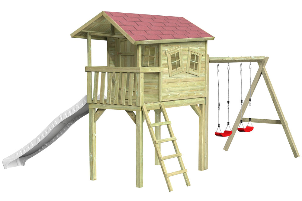 CRAZY Benny Design-Spielhaus mit Schaukel