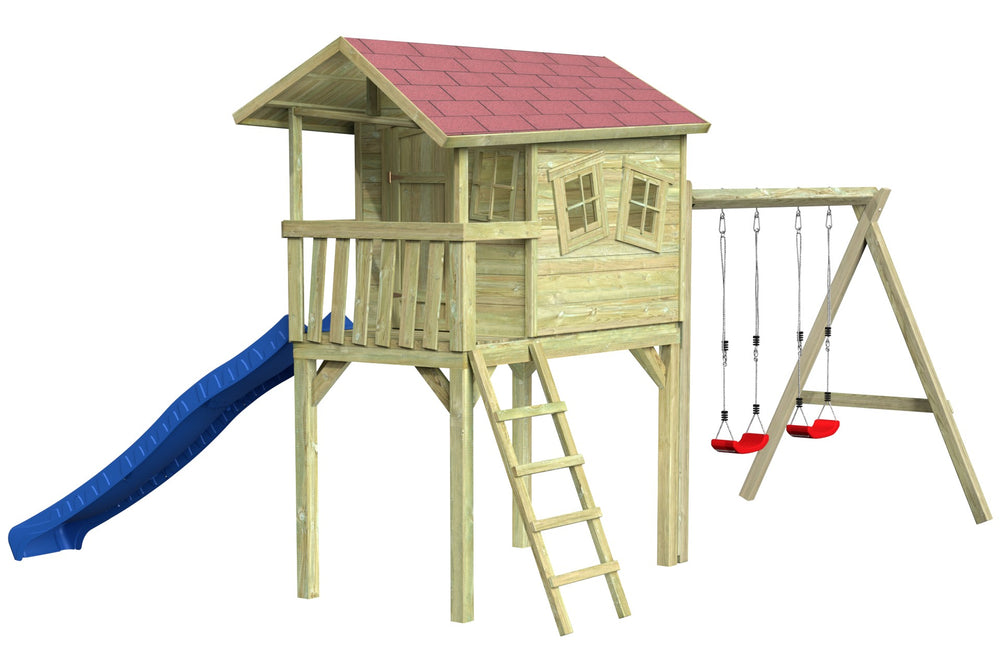 CRAZY Benny Design-Spielhaus mit Schaukel