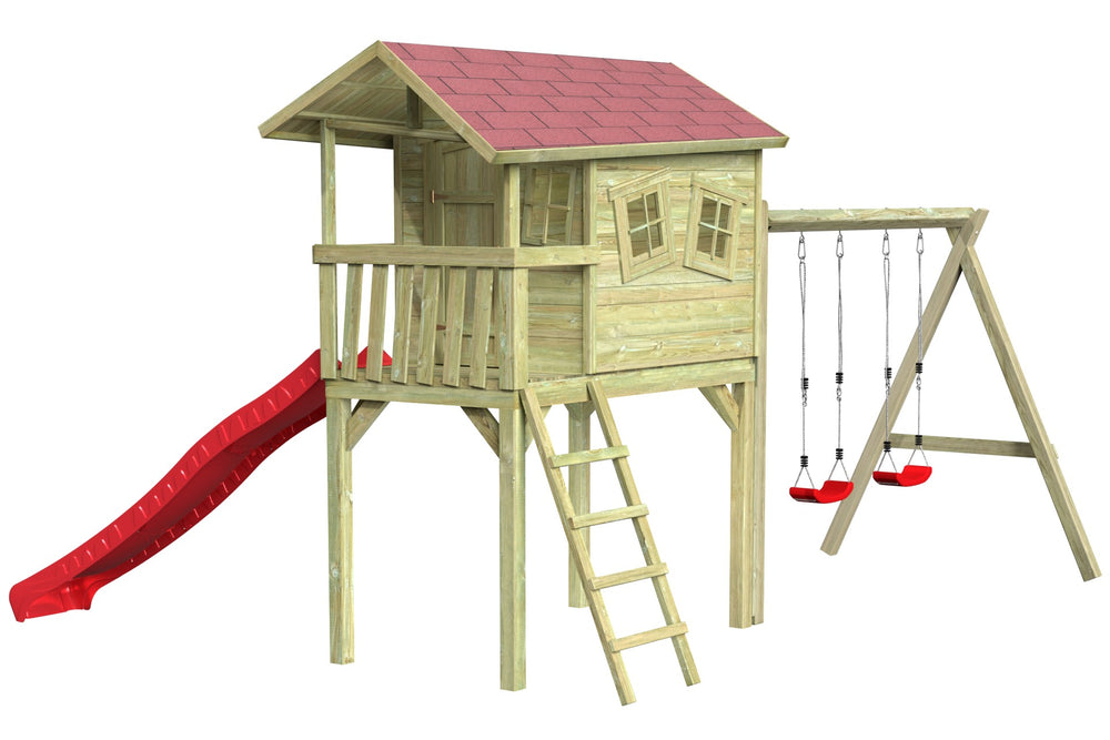 CRAZY Benny Design-Spielhaus mit Schaukel