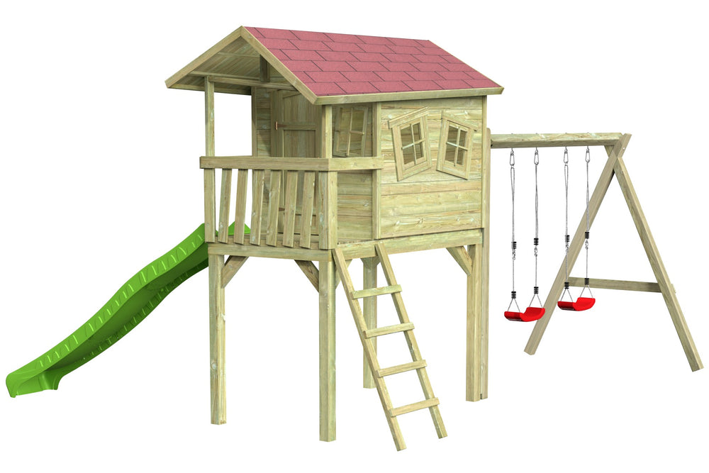 CRAZY Benny Design-Spielhaus mit Schaukel
