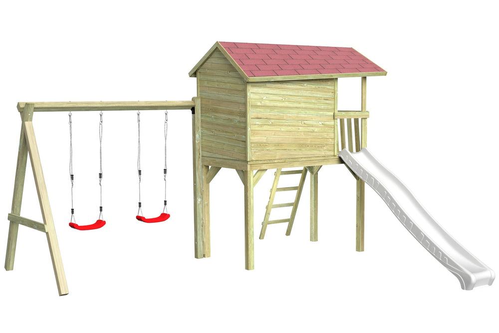 CRAZY Benny Design-Spielhaus mit Schaukel
