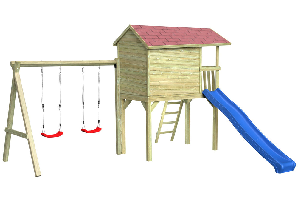 CRAZY Benny Design-Spielhaus mit Schaukel