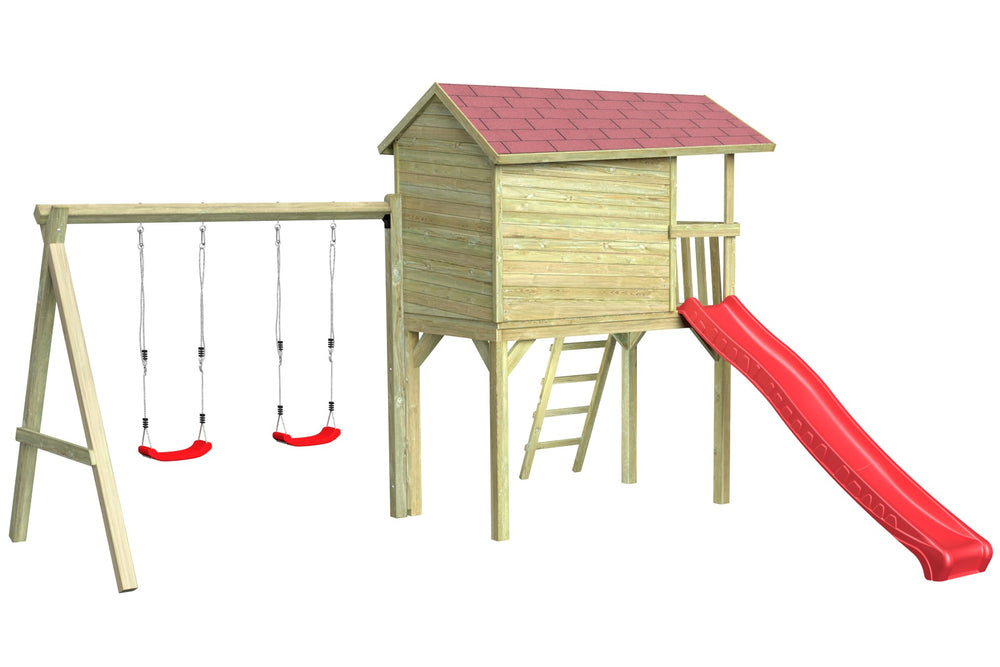 CRAZY Benny Design-Spielhaus mit Schaukel