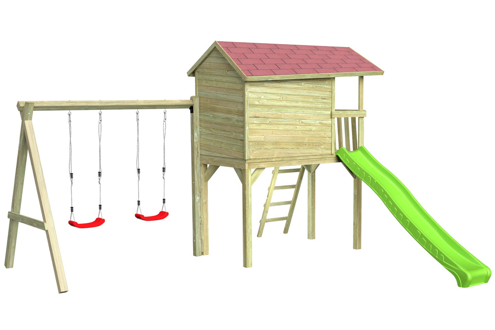 CRAZY Benny Design-Spielhaus mit Schaukel