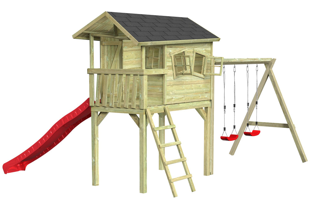 CRAZY Benny Design-Spielhaus mit Schaukel