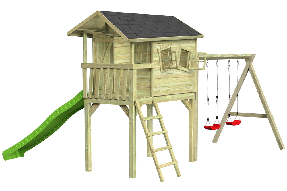 CRAZY Benny Design-Spielhaus mit Schaukel