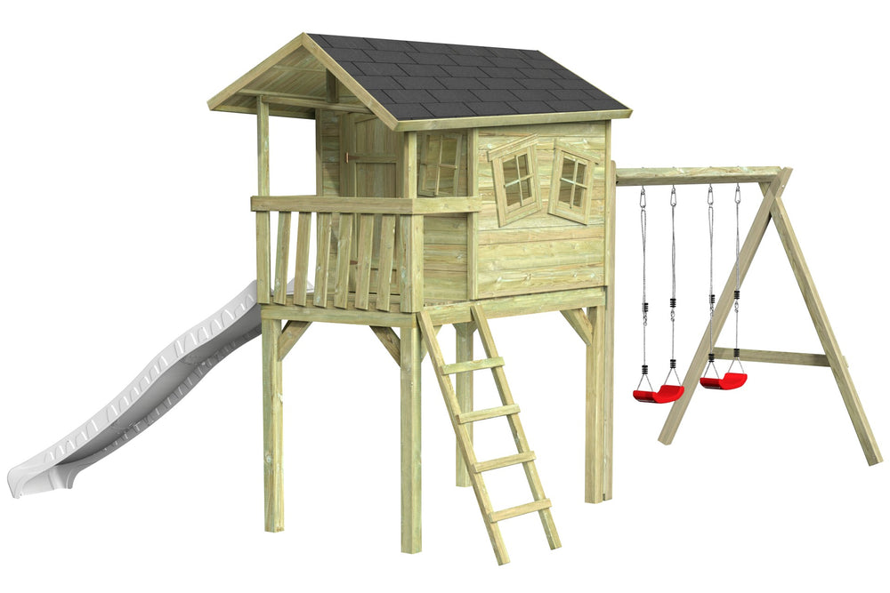CRAZY Benny Design-Spielhaus mit Schaukel