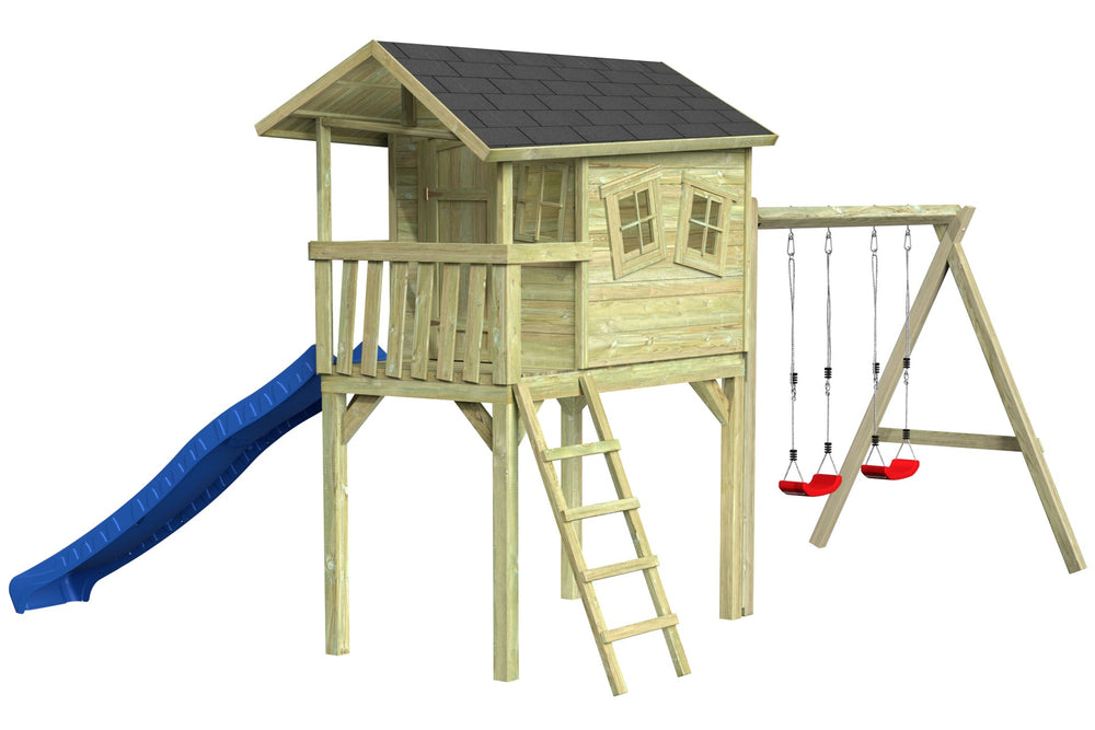 CRAZY Benny Design-Spielhaus mit Schaukel