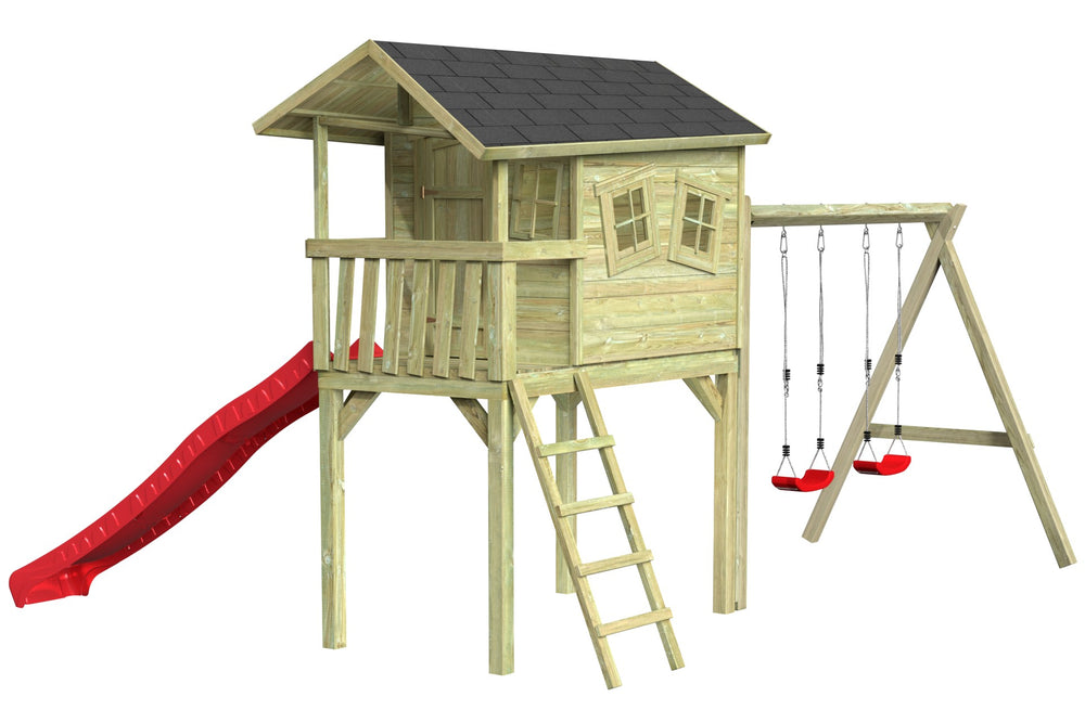 CRAZY Benny Design-Spielhaus mit Schaukel