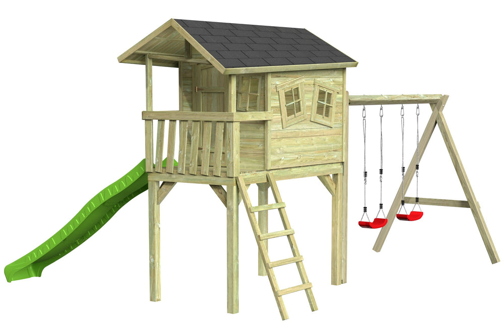 CRAZY Benny Design-Spielhaus mit Schaukel