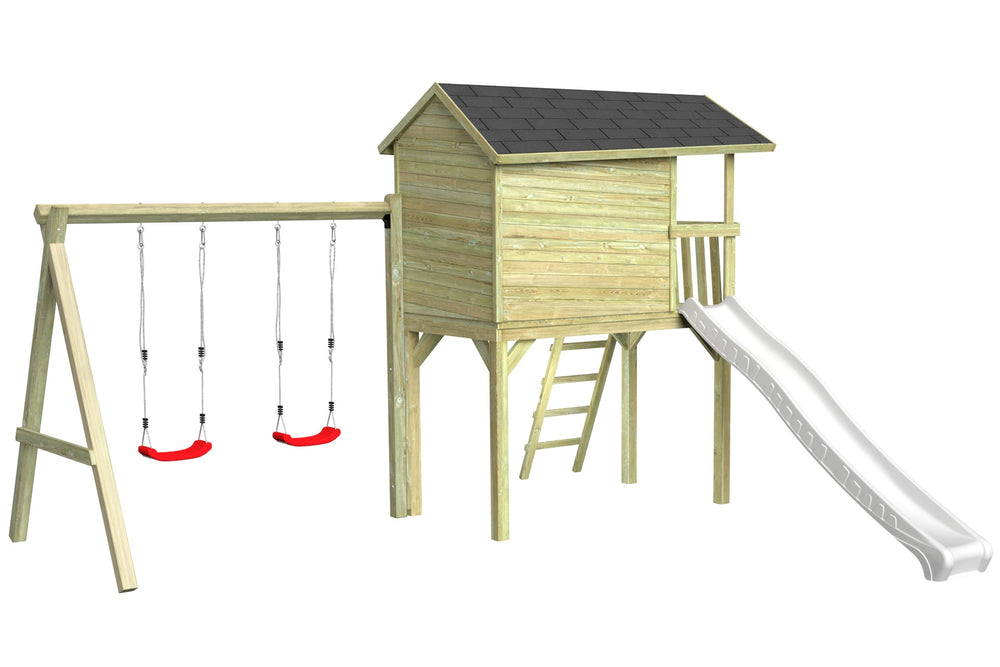 CRAZY Benny Design-Spielhaus mit Schaukel