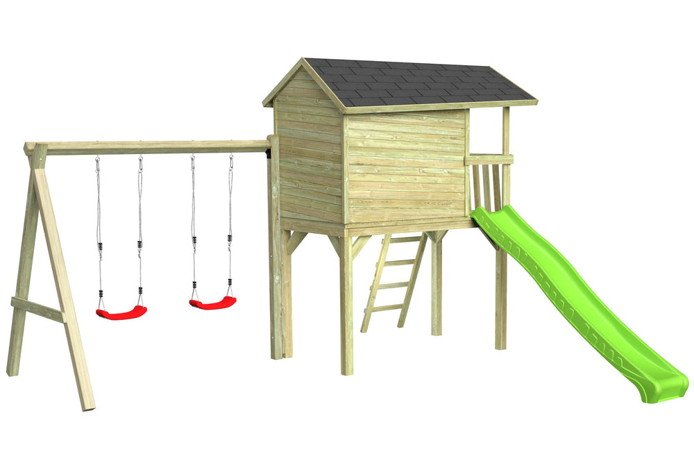 CRAZY Benny Design-Spielhaus mit Schaukel