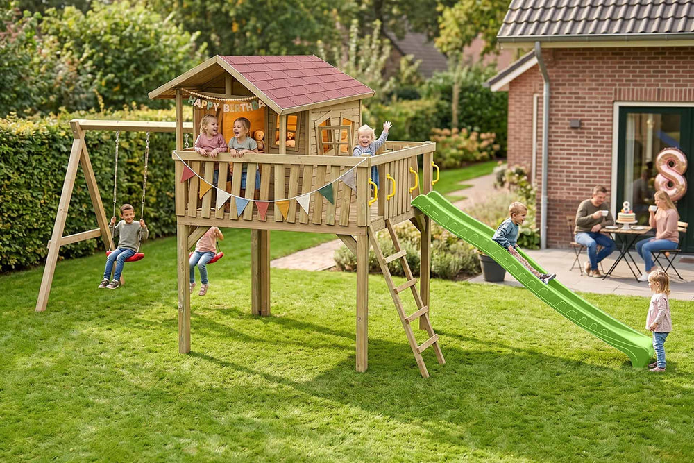CRAZY Maxi Design-Baumhaus mit Schaukel