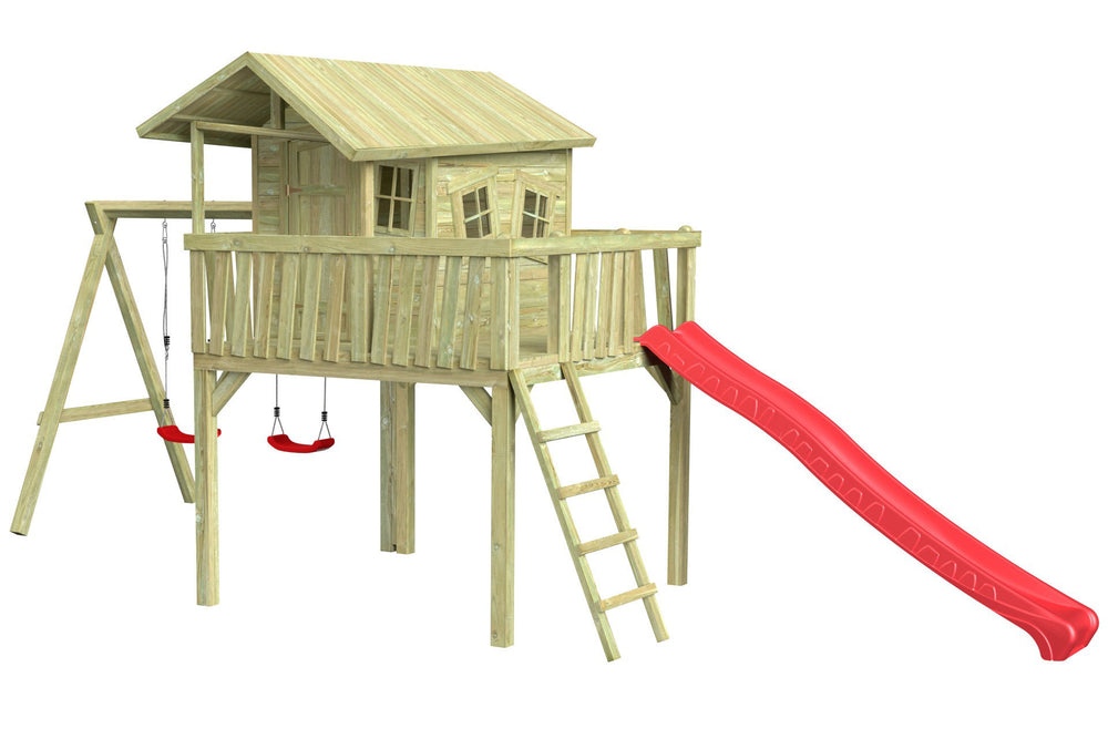 CRAZY Maxi Design-Baumhaus mit Schaukel