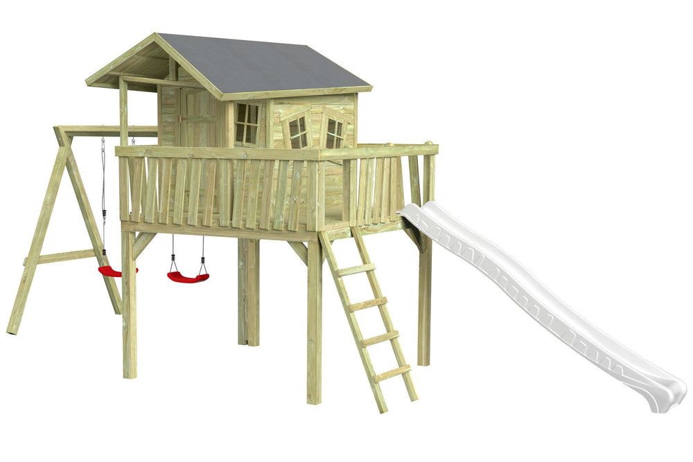 CRAZY Maxi Design-Baumhaus mit Schaukel