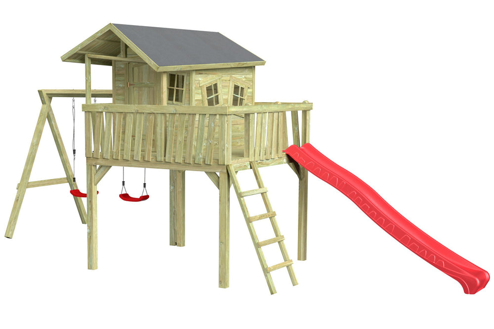 CRAZY Maxi Design-Baumhaus mit Schaukel