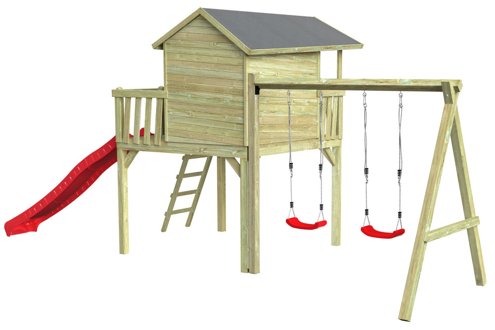 CRAZY Maxi Design-Baumhaus mit Schaukel