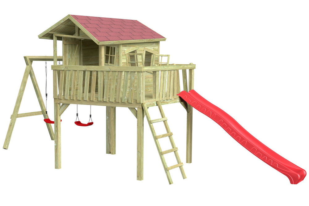 CRAZY Maxi Design-Baumhaus mit Schaukel
