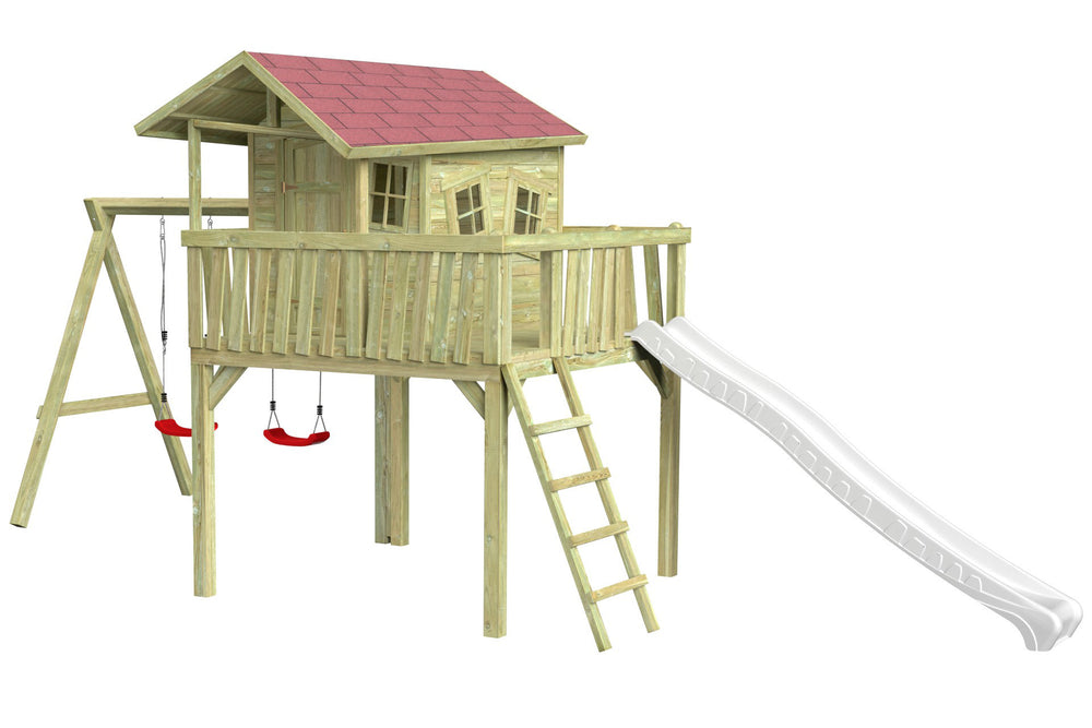 CRAZY Maxi Design-Baumhaus mit Schaukel