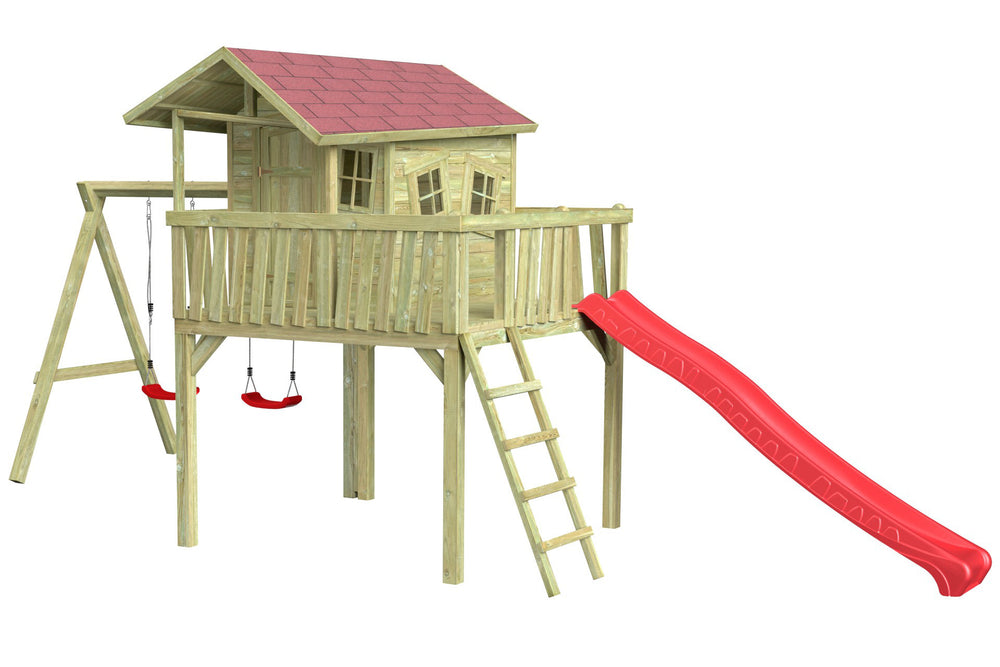 CRAZY Maxi Design-Baumhaus mit Schaukel