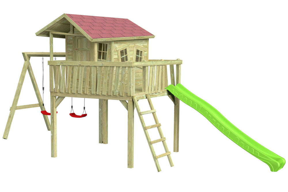 CRAZY Maxi Design-Baumhaus mit Schaukel