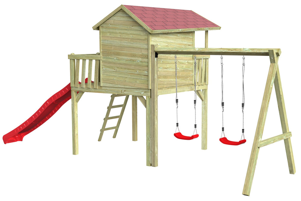 CRAZY Maxi Design-Baumhaus mit Schaukel