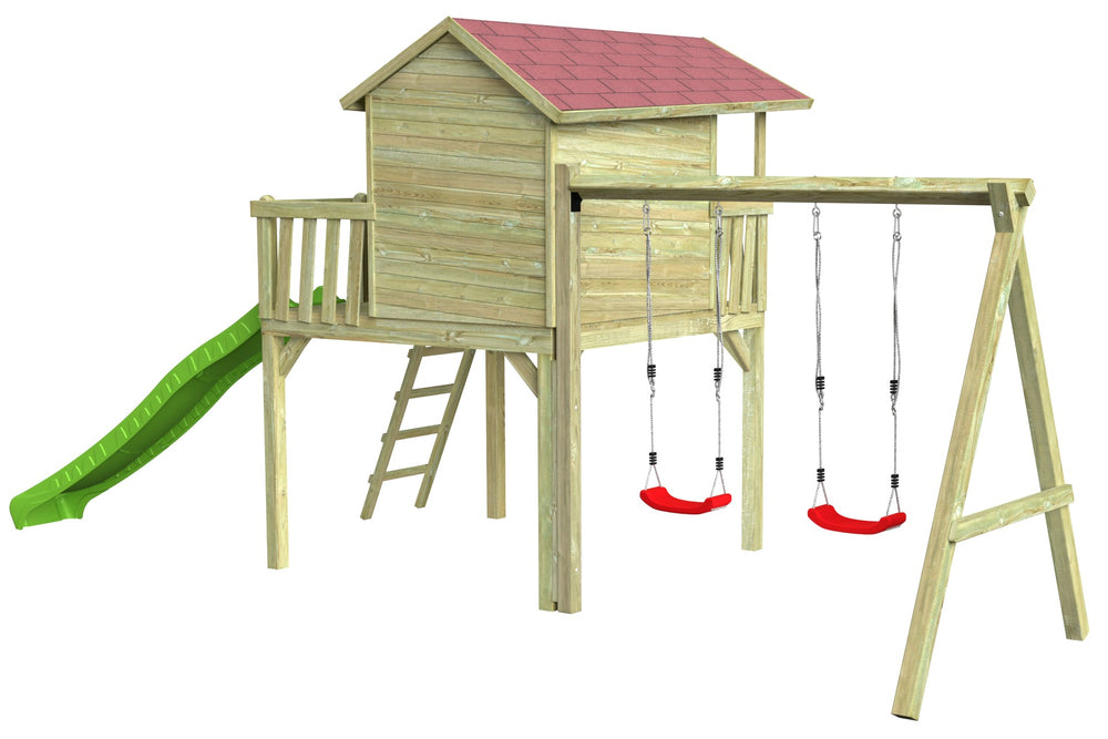 CRAZY Maxi Design-Baumhaus mit Schaukel