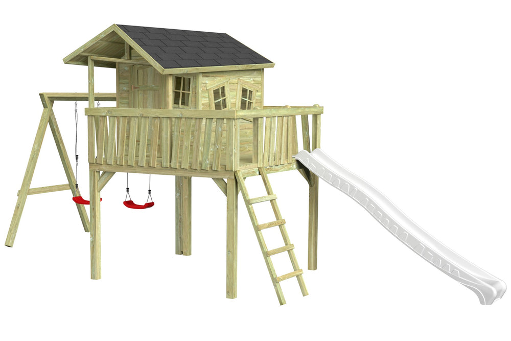 CRAZY Maxi Design-Baumhaus mit Schaukel