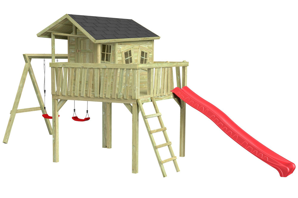 CRAZY Maxi Design-Baumhaus mit Schaukel