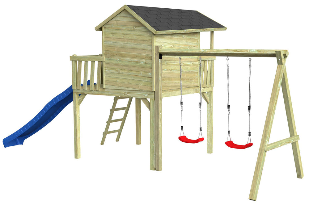 CRAZY Maxi Design-Baumhaus mit Schaukel
