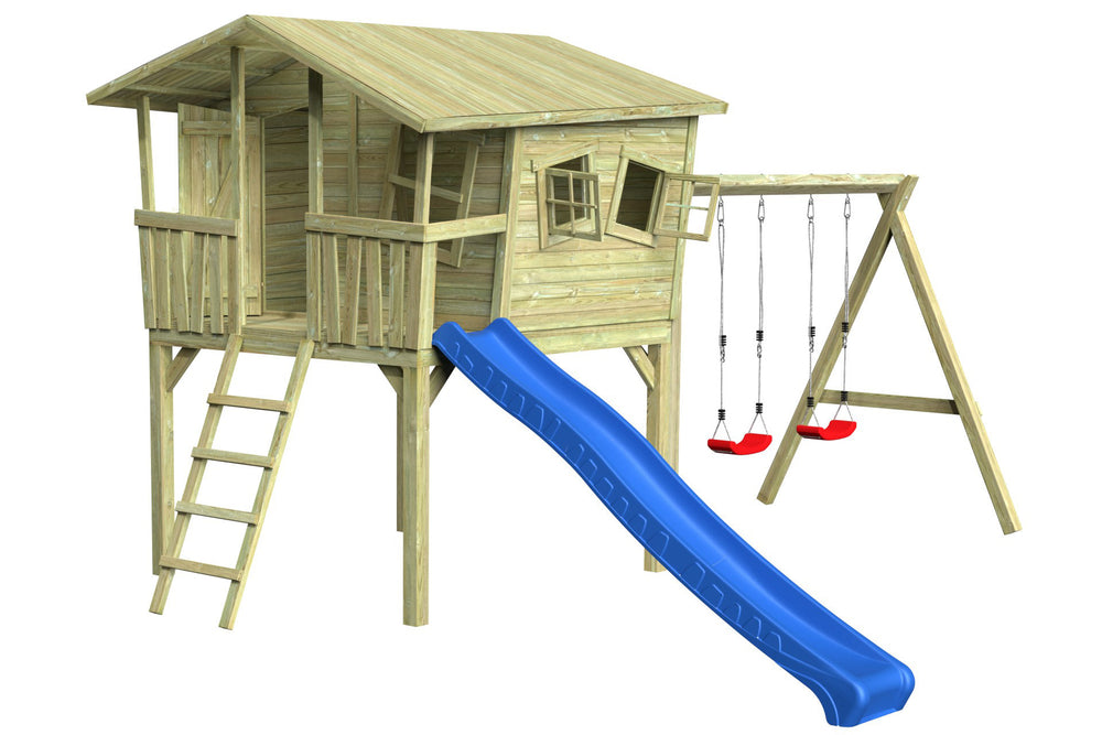 CRAZY Leon Design-Stelzenhaus mit Schaukel